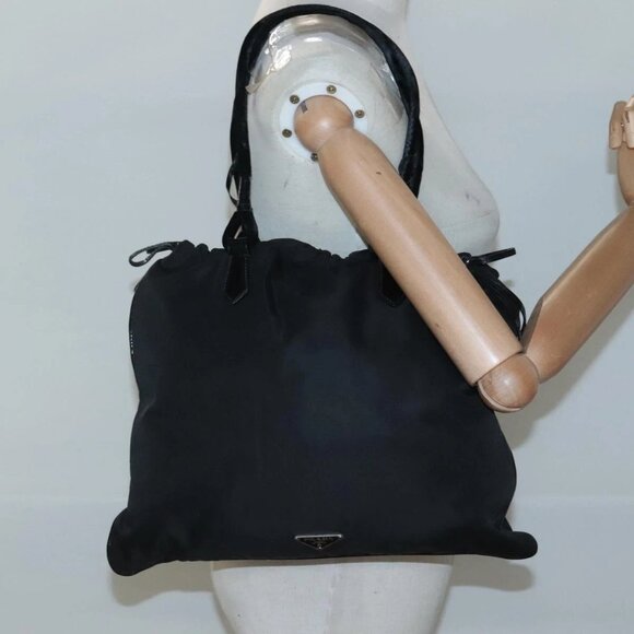 PRADA Tote Bag Nylon Black Auth - Picture 1 of 16